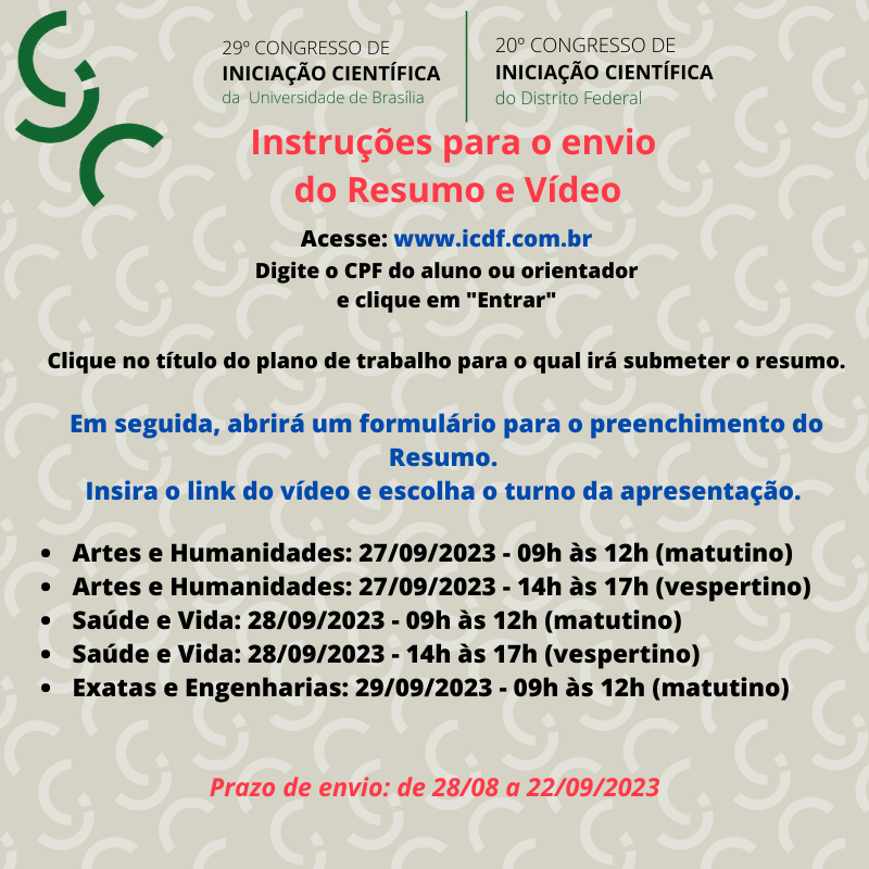 Divulgado o calendário de entrega dos relatórios finais PIBIC